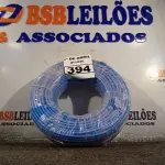 LOTE 394 - 01 ROLO DE CABO FLEXÍVEL 100M 10MM NA COR AZUL(NOVO). (NO ESTADO) ATENÇÃO! FAZER A VISITAÇÃO ANTES DE ARREMATAR, NÃO SABEMOS SE FUNCIONA. LEILÃO NÃO TEM GARANTIA E NEM DEVOLUÇÃO, SUJEITO A POSSÍVEIS AVARIAS VISÍVEIS/OCULTAS E/OU AUSÊNCIA DE COMPONENTES.