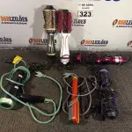 LOTE 323 - 05 ESCOVAS ROTATIVAS E 01 SECADOR. (NO ESTADO) ATENÇÃO! FAZER A VISITAÇÃO ANTES DE ARREMATAR, NÃO SABEMOS SE FUNCIONA. LEILÃO NÃO TEM GARANTIA E NEM DEVOLUÇÃO, SUJEITO A POSSÍVEIS AVARIAS VISÍVEIS/OCULTAS E/OU AUSÊNCIA DE COMPONENTES.