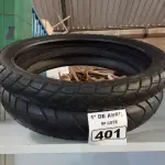 LOTE 401 - 02 PNEUS DE MOTO USADOS 80/90/21 E 110/80/19. (NO ESTADO) ATENÇÃO! FAZER A VISITAÇÃO ANTES DE ARREMATAR, NÃO SABEMOS SE FUNCIONA. LEILÃO NÃO TEM GARANTIA E NEM DEVOLUÇÃO, SUJEITO A POSSÍVEIS AVARIAS VISÍVEIS/OCULTAS E/OU AUSÊNCIA DE COMPONENTES.