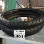 LOTE 401 - 02 PNEUS DE MOTO USADOS 80/90/21 E 110/80/19. (NO ESTADO) ATENÇÃO! FAZER A VISITAÇÃO ANTES DE ARREMATAR, NÃO SABEMOS SE FUNCIONA. LEILÃO NÃO TEM GARANTIA E NEM DEVOLUÇÃO, SUJEITO A POSSÍVEIS AVARIAS VISÍVEIS/OCULTAS E/OU AUSÊNCIA DE COMPONENTES.