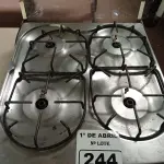 LOTE 244 - 01 FOGÃO A GÁS 04 BOCAS MARCA BRASTEMP. (NO ESTADO) ATENÇÃO! FAZER A VISITAÇÃO ANTES DE ARREMATAR, NÃO SABEMOS SE FUNCIONA. LEILÃO NÃO TEM GARANTIA E NEM DEVOLUÇÃO, SUJEITO A POSSÍVEIS AVARIAS VISÍVEIS/OCULTAS E/OU AUSÊNCIA DE COMPONENTES.