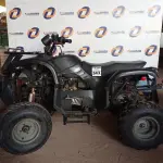 LOTE 343 - 01 QUADRICICLO 200CC. (NO ESTADO) ATENÇÃO! FAZER A VISITAÇÃO ANTES DE ARREMATAR, NÃO SABEMOS SE FUNCIONA. LEILÃO NÃO TEM GARANTIA E NEM DEVOLUÇÃO, SUJEITO A POSSÍVEIS AVARIAS VISÍVEIS/OCULTAS E/OU AUSÊNCIA DE COMPONENTES.