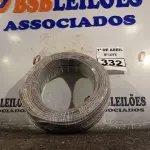 LOTE 332 - 01 ROLO DE CABO FLEXÍVEL 100M 4MM NA COR CINZA(NOVO). (NO ESTADO) ATENÇÃO! FAZER A VISITAÇÃO ANTES DE ARREMATAR, NÃO SABEMOS SE FUNCIONA. LEILÃO NÃO TEM GARANTIA E NEM DEVOLUÇÃO, SUJEITO A POSSÍVEIS AVARIAS VISÍVEIS/OCULTAS E/OU AUSÊNCIA DE COMPONENTES.