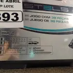 LOTE 393 - 01 JOGO DE CHAVES DE CATRACA COM 39 PEÇAS. (NO ESTADO) ATENÇÃO! FAZER A VISITAÇÃO ANTES DE ARREMATAR, NÃO SABEMOS SE FUNCIONA. LEILÃO NÃO TEM GARANTIA E NEM DEVOLUÇÃO, SUJEITO A POSSÍVEIS AVARIAS VISÍVEIS/OCULTAS E/OU AUSÊNCIA DE COMPONENTES.