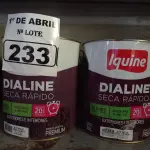 LOTE 233 - 02 GALÕES DE ESMALTE SINTÉTICO IQUINE DIALINE 3,6L NA COR VERDE COLONIAL. (NO ESTADO) ATENÇÃO! FAZER A VISITAÇÃO ANTES DE ARREMATAR, NÃO SABEMOS SE FUNCIONA. LEILÃO NÃO TEM GARANTIA E NEM DEVOLUÇÃO, SUJEITO A POSSÍVEIS AVARIAS VISÍVEIS/OCULTAS E/OU AUSÊNCIA DE COMPONENTES.
