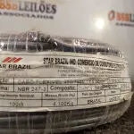LOTE 415 - 01 ROLO DE CABO FLEXÍVEL 100M 4MM NA COR CINZA(NOVO). (NO ESTADO) ATENÇÃO! FAZER A VISITAÇÃO ANTES DE ARREMATAR, NÃO SABEMOS SE FUNCIONA. LEILÃO NÃO TEM GARANTIA E NEM DEVOLUÇÃO, SUJEITO A POSSÍVEIS AVARIAS VISÍVEIS/OCULTAS E/OU AUSÊNCIA DE COMPONENTES.