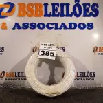 LOTE 385 - 01 ROLO DE CABO FLEXÍVEL 100M 4MM NA COR BRANCA(NOVO). (NO ESTADO) ATENÇÃO! FAZER A VISITAÇÃO ANTES DE ARREMATAR, NÃO SABEMOS SE FUNCIONA. LEILÃO NÃO TEM GARANTIA E NEM DEVOLUÇÃO, SUJEITO A POSSÍVEIS AVARIAS VISÍVEIS/OCULTAS E/OU AUSÊNCIA DE COMPONENTES.