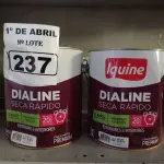 LOTE 237 - 02 GALÕES DE ESMALTE SINTÉTICO IQUINE DIALINE 3,6L NA COR VERDE COLONIAL. (NO ESTADO) ATENÇÃO! FAZER A VISITAÇÃO ANTES DE ARREMATAR, NÃO SABEMOS SE FUNCIONA. LEILÃO NÃO TEM GARANTIA E NEM DEVOLUÇÃO, SUJEITO A POSSÍVEIS AVARIAS VISÍVEIS/OCULTAS E/OU AUSÊNCIA DE COMPONENTES.