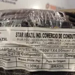 LOTE 359 - 01 ROLO DE CABO FLEXÍVEL 100M 4MM NA COR PRETA(NOVO). (NO ESTADO) ATENÇÃO! FAZER A VISITAÇÃO ANTES DE ARREMATAR, NÃO SABEMOS SE FUNCIONA. LEILÃO NÃO TEM GARANTIA E NEM DEVOLUÇÃO, SUJEITO A POSSÍVEIS AVARIAS VISÍVEIS/OCULTAS E/OU AUSÊNCIA DE COMPONENTES.