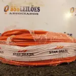 LOTE 388 - 01 ROLO DE CABO FLEXÍVEL 100M 4MM NA COR VERMELHA(NOVO). (NO ESTADO) ATENÇÃO! FAZER A VISITAÇÃO ANTES DE ARREMATAR, NÃO SABEMOS SE FUNCIONA. LEILÃO NÃO TEM GARANTIA E NEM DEVOLUÇÃO, SUJEITO A POSSÍVEIS AVARIAS VISÍVEIS/OCULTAS E/OU AUSÊNCIA DE COMPONENTES.