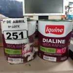 LOTE 251 - 02 GALÕES DE ESMALTE SINTÉTICO IQUINE DIALINE 3,6L NA COR VERDE COLONIAL. (NO ESTADO) ATENÇÃO! FAZER A VISITAÇÃO ANTES DE ARREMATAR, NÃO SABEMOS SE FUNCIONA. LEILÃO NÃO TEM GARANTIA E NEM DEVOLUÇÃO, SUJEITO A POSSÍVEIS AVARIAS VISÍVEIS/OCULTAS E/OU AUSÊNCIA DE COMPONENTES.
