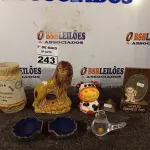 LOTE 243 - 01 LOTE COM ENFEITES DIVERSOS. (NO ESTADO) ATENÇÃO! FAZER A VISITAÇÃO ANTES DE ARREMATAR, NÃO SABEMOS SE FUNCIONA. LEILÃO NÃO TEM GARANTIA E NEM DEVOLUÇÃO, SUJEITO A POSSÍVEIS AVARIAS VISÍVEIS/OCULTAS E/OU AUSÊNCIA DE COMPONENTES.