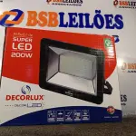 LOTE 086 - 01 REFLETOR DE SUPER LED 200W BIVOLT E DURAÇÃO DE 20.000 HORAS 6.000K MARCA DECORLUX. (NOVO) (NO ESTADO)