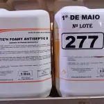 LOTE 277 - 20 LITROS DE SABONETE DE ESPUMA ANTISSÉPTICO. (NO ESTADO) ATENÇÃO! FAZER A VISITAÇÃO ANTES DE ARREMATAR, NÃO SABEMOS SE FUNCIONA. LEILÃO NÃO TEM GARANTIA E NEM DEVOLUÇÃO, SUJEITO A POSSÍVEIS AVARIAS VISÍVEIS/OCULTAS E/OU AUSÊNCIA DE COMPONENTES.