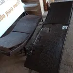 LOTE 262 - 02 ESPREGUIÇADEIRAS EM ALUMÍNIO. (LOUNGE CHAIR) (NO ESTADO) BH1584C E BH1637W