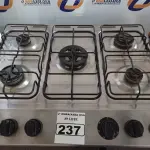 LOTE 237 - 01 FOGÃO 05 BOCAS MARCA BRASTEMP BIVOLTS. (STOV 5 FLAMES) (NO ESTADO) BF8670S