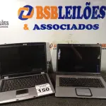 LOTE 150 - 02 NOTEBOOKS MARCAS E MODELOS DIVERSOS. (NO ESTADO) ATENÇÃO! FAZER A VISITAÇÃO ANTES DE ARREMATAR, NÃO SABEMOS SE FUNCIONA. LEILÃO NÃO TEM GARANTIA E NEM DEVOLUÇÃO, SUJEITO A POSSÍVEIS AVARIAS VISÍVEIS/OCULTAS E/OU AUSÊNCIA DE COMPONENTES.