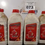 LOTE 073 - 05 LITROS DE LUBRIFICANTE MINERAL AW-150, PARA USO EM COMPRESSORES DE AR DE 20 PÉS E ACIMA. (NO ESTADO) ATENÇÃO! FAZER A VISITAÇÃO ANTES DE ARREMATAR, NÃO SABEMOS SE FUNCIONA. LEILÃO NÃO TEM GARANTIA E NEM DEVOLUÇÃO, SUJEITO A POSSÍVEIS AVARIAS VISÍVEIS/OCULTAS E/OU AUSÊNCIA DE COMPONENTES.