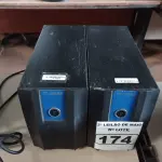 LOTE 174 - 02 ESTABILIZADORES TS SHARA 1500VA. (NO ESTADO) ATENÇÃO! FAZER A VISITAÇÃO ANTES DE ARREMATAR, NÃO SABEMOS SE FUNCIONA. LEILÃO NÃO TEM GARANTIA E NEM DEVOLUÇÃO, SUJEITO A POSSÍVEIS AVARIAS VISÍVEIS/OCULTAS E/OU AUSÊNCIA DE COMPONENTES.