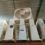 LOTE 093 - 06 VENTILADORES. (NO ESTADO) ATENÇÃO! FAZER A VISITAÇÃO ANTES DE ARREMATAR, NÃO SABEMOS SE FUNCIONA. LEILÃO NÃO TEM GARANTIA E NEM DEVOLUÇÃO, SUJEITO A POSSÍVEIS AVARIAS VISÍVEIS/OCULTAS E/OU AUSÊNCIA DE COMPONENTES.
