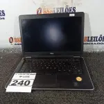 LOTE 240 - 01 NOTEBOOK MARCA DELL LATITUDE E7440. (NO ESTADO) ATENÇÃO! FAZER A VISITAÇÃO ANTES DE ARREMATAR, NÃO SABEMOS SE FUNCIONA. LEILÃO NÃO TEM GARANTIA E NEM DEVOLUÇÃO, SUJEITO A POSSÍVEIS AVARIAS VISÍVEIS/OCULTAS E/OU AUSÊNCIA DE COMPONENTES.
