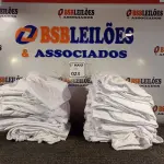 LOTE 023 - 01 LOTE COM APROXIMADAMENTE 40 CAMISETAS BRANCAS TAMANHO G. (NO ESTADO) ATENÇÃO! FAZER A VISITAÇÃO ANTES DE ARREMATAR, NÃO SABEMOS SE FUNCIONA. LEILÃO NÃO TEM GARANTIA E NEM DEVOLUÇÃO, SUJEITO A POSSÍVEIS AVARIAS VISÍVEIS/OCULTAS E/OU AUSÊNCIA DE COMPONENTES.