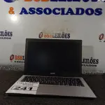 LOTE 241 - 01 NOTEBOOK MARCA CCE ULTRA THIN S23. (NO ESTADO) ATENÇÃO! FAZER A VISITAÇÃO ANTES DE ARREMATAR, NÃO SABEMOS SE FUNCIONA. LEILÃO NÃO TEM GARANTIA E NEM DEVOLUÇÃO, SUJEITO A POSSÍVEIS AVARIAS VISÍVEIS/OCULTAS E/OU AUSÊNCIA DE COMPONENTES.