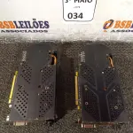 LOTE 034 - 02 PLACAS MÃE GAMER. (NO ESTADO) ATENÇÃO! FAZER A VISITAÇÃO ANTES DE ARREMATAR, NÃO SABEMOS SE FUNCIONA. LEILÃO NÃO TEM GARANTIA E NEM DEVOLUÇÃO, SUJEITO A POSSÍVEIS AVARIAS VISÍVEIS/OCULTAS E/OU AUSÊNCIA DE COMPONENTES.
