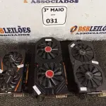 LOTE 031 - 03 PLACAS MÃE GAMER. (NO ESTADO) ATENÇÃO! FAZER A VISITAÇÃO ANTES DE ARREMATAR, NÃO SABEMOS SE FUNCIONA. LEILÃO NÃO TEM GARANTIA E NEM DEVOLUÇÃO, SUJEITO A POSSÍVEIS AVARIAS VISÍVEIS/OCULTAS E/OU AUSÊNCIA DE COMPONENTES.