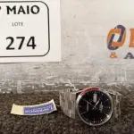 LOTE 274 - 01 RELÓGIO DE PULSO. (NO ESTADO) ATENÇÃO! FAZER A VISITAÇÃO ANTES DE ARREMATAR, NÃO SABEMOS SE FUNCIONA. LEILÃO NÃO TEM GARANTIA E NEM DEVOLUÇÃO, SUJEITO A POSSÍVEIS AVARIAS VISÍVEIS/OCULTAS E/OU AUSÊNCIA DE COMPONENTES.