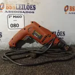 LOTE 080 - 01 PARAFUSADEIRA/FURADEIRA MARCA SCHUZ 220V. (NO ESTADO) ATENÇÃO! FAZER A VISITAÇÃO ANTES DE ARREMATAR, NÃO SABEMOS SE FUNCIONA. LEILÃO NÃO TEM GARANTIA E NEM DEVOLUÇÃO, SUJEITO A POSSÍVEIS AVARIAS VISÍVEIS/OCULTAS E/OU AUSÊNCIA DE COMPONENTES.