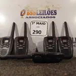 LOTE 290 - 05 RÁDIOS COMUNICADORES MARCA INTELBRAS. (NO ESTADO) ATENÇÃO! FAZER A VISITAÇÃO ANTES DE ARREMATAR, NÃO SABEMOS SE FUNCIONA. LEILÃO NÃO TEM GARANTIA E NEM DEVOLUÇÃO, SUJEITO A POSSÍVEIS AVARIAS VISÍVEIS/OCULTAS E/OU AUSÊNCIA DE COMPONENTES.