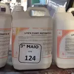 LOTE 124 - 04 GALÕES DE SABONETE DE ESPUMA ANTISSÉPTICO COM 5 L CADA. (NO ESTADO) ATENÇÃO! FAZER A VISITAÇÃO ANTES DE ARREMATAR, NÃO SABEMOS SE FUNCIONA. LEILÃO NÃO TEM GARANTIA E NEM DEVOLUÇÃO, SUJEITO A POSSÍVEIS AVARIAS VISÍVEIS/OCULTAS E/OU AUSÊNCIA DE COMPONENTES.