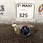 LOTE 325 - 01 RELÓGIO DE PULSO. (NO ESTADO) ATENÇÃO! FAZER A VISITAÇÃO ANTES DE ARREMATAR, NÃO SABEMOS SE FUNCIONA. LEILÃO NÃO TEM GARANTIA E NEM DEVOLUÇÃO, SUJEITO A POSSÍVEIS AVARIAS VISÍVEIS/OCULTAS E/OU AUSÊNCIA DE COMPONENTES.