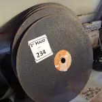 LOTE 234 - 05 DISCOS DE POLICORTE. (NO ESTADO) ATENÇÃO! FAZER A VISITAÇÃO ANTES DE ARREMATAR, NÃO SABEMOS SE FUNCIONA. LEILÃO NÃO TEM GARANTIA E NEM DEVOLUÇÃO, SUJEITO A POSSÍVEIS AVARIAS VISÍVEIS/OCULTAS E/OU AUSÊNCIA DE COMPONENTES.