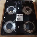 LOTE 138 - 01 COOKTOP MARCA FOGATTI V400. (NO ESTADO) ATENÇÃO! FAZER A VISITAÇÃO ANTES DE ARREMATAR, NÃO SABEMOS SE FUNCIONA. LEILÃO NÃO TEM GARANTIA E NEM DEVOLUÇÃO, SUJEITO A POSSÍVEIS AVARIAS VISÍVEIS/OCULTAS E/OU AUSÊNCIA DE COMPONENTES.