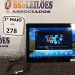 LOTE 278 - 01 TABLET SAMSUNG MODELO:GT-P5110 COM CABO. (NO ESTADO) ATENÇÃO! FAZER A VISITAÇÃO ANTES DE ARREMATAR, NÃO SABEMOS SE FUNCIONA. LEILÃO NÃO TEM GARANTIA E NEM DEVOLUÇÃO, SUJEITO A POSSÍVEIS AVARIAS VISÍVEIS/OCULTAS E/OU AUSÊNCIA DE COMPONENTES.
