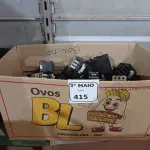 LOTE 415 - 01 LOTE COM DIVERSOS DISJUNTORES. (NO ESTADO) ATENÇÃO! FAZER A VISITAÇÃO ANTES DE ARREMATAR, NÃO SABEMOS SE FUNCIONA. LEILÃO NÃO TEM GARANTIA E NEM DEVOLUÇÃO, SUJEITO A POSSÍVEIS AVARIAS VISÍVEIS/OCULTAS E/OU AUSÊNCIA DE COMPONENTES.