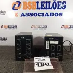 LOTE 180 - 02 NOBREAKS, SENDO 01 VSI DE 1400VA. (NO ESTADO) ATENÇÃO! FAZER A VISITAÇÃO ANTES DE ARREMATAR, NÃO SABEMOS SE FUNCIONA. LEILÃO NÃO TEM GARANTIA E NEM DEVOLUÇÃO, SUJEITO A POSSÍVEIS AVARIAS VISÍVEIS/OCULTAS E/OU AUSÊNCIA DE COMPONENTES.