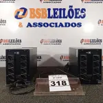LOTE 318 - 02 NOBREAKS DE 1400VA. (NO ESTADO) ATENÇÃO! FAZER A VISITAÇÃO ANTES DE ARREMATAR, NÃO SABEMOS SE FUNCIONA. LEILÃO NÃO TEM GARANTIA E NEM DEVOLUÇÃO, SUJEITO A POSSÍVEIS AVARIAS VISÍVEIS/OCULTAS E/OU AUSÊNCIA DE COMPONENTES.