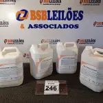 LOTE 246 - 04 GALÕES DE ESPUMA HIGIENIZADORA PARA ANTISSEPSIA INSTANTÂNEA DAS MÃOS COM 05 LITROS CADA GALÃO. (NO ESTADO) ATENÇÃO! FAZER A VISITAÇÃO ANTES DE ARREMATAR, NÃO SABEMOS SE FUNCIONA. LEILÃO NÃO TEM GARANTIA E NEM DEVOLUÇÃO, SUJEITO A POSSÍVEIS AVARIAS VISÍVEIS/OCULTAS E/OU AUSÊNCIA DE COMPONENTES.