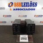 LOTE 202 - 02 NOBREAKS VSI DE 1400VA. (NO ESTADO) ATENÇÃO! FAZER A VISITAÇÃO ANTES DE ARREMATAR, NÃO SABEMOS SE FUNCIONA. LEILÃO NÃO TEM GARANTIA E NEM DEVOLUÇÃO, SUJEITO A POSSÍVEIS AVARIAS VISÍVEIS/OCULTAS E/OU AUSÊNCIA DE COMPONENTES.