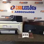 LOTE 234 - 02 IMPRESSORAS, SENDO 01 MARCA HP E 01 MARCA EPSON. (NO ESTADO) ATENÇÃO! FAZER A VISITAÇÃO ANTES DE ARREMATAR, NÃO SABEMOS SE FUNCIONA. LEILÃO NÃO TEM GARANTIA E NEM DEVOLUÇÃO, SUJEITO A POSSÍVEIS AVARIAS VISÍVEIS/OCULTAS E/OU AUSÊNCIA DE COMPONENTES.