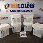 LOTE 300 - 06 GALÕES DE DESINFETANTE HORTIFRUTÍCULA EXCLUSIVO PARA USO PROFISSIONAL.  DE 3,5 KG CADA MARCA VERDCLOR. (NO ESTADO) ATENÇÃO! FAZER A VISITAÇÃO ANTES DE ARREMATAR, NÃO SABEMOS SE FUNCIONA. LEILÃO NÃO TEM GARANTIA E NEM DEVOLUÇÃO, SUJEITO A POSSÍVEIS AVARIAS VISÍVEIS/OCULTAS E/OU AUSÊNCIA DE COMPONENTES.