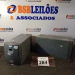 LOTE 284 - 02 NOBREAKS DE 1900VA MARCA INFINIUM. (NO ESTADO) ATENÇÃO! FAZER A VISITAÇÃO ANTES DE ARREMATAR, NÃO SABEMOS SE FUNCIONA. LEILÃO NÃO TEM GARANTIA E NEM DEVOLUÇÃO, SUJEITO A POSSÍVEIS AVARIAS VISÍVEIS/OCULTAS E/OU AUSÊNCIA DE COMPONENTES.