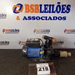 LOTE 218 - 01 MOTOBOMBA MODELO: HIDRO BAP-75. (NO ESTADO) ATENÇÃO! FAZER A VISITAÇÃO ANTES DE ARREMATAR, NÃO SABEMOS SE FUNCIONA. LEILÃO NÃO TEM GARANTIA E NEM DEVOLUÇÃO, SUJEITO A POSSÍVEIS AVARIAS VISÍVEIS/OCULTAS E/OU AUSÊNCIA DE COMPONENTES.