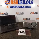 LOTE 140 - 01 PROJETOR MULTIMIDIA MARCA INFOCUS E 01 NOTEBOOK STI SEM BATERIA COM FONTE PARA RETIRADA DE PEÇAS. (NO ESTADO) ATENÇÃO! FAZER A VISITAÇÃO ANTES DE ARREMATAR, NÃO SABEMOS SE FUNCIONA. LEILÃO NÃO TEM GARANTIA E NEM DEVOLUÇÃO, SUJEITO A POSSÍVEIS AVARIAS VISÍVEIS/OCULTAS E/OU AUSÊNCIA DE COMPONENTES.