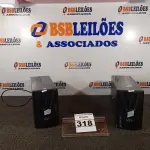 LOTE 318 - 02 NOBREAKS DE 1400VA. (NO ESTADO) ATENÇÃO! FAZER A VISITAÇÃO ANTES DE ARREMATAR, NÃO SABEMOS SE FUNCIONA. LEILÃO NÃO TEM GARANTIA E NEM DEVOLUÇÃO, SUJEITO A POSSÍVEIS AVARIAS VISÍVEIS/OCULTAS E/OU AUSÊNCIA DE COMPONENTES.