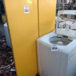 LOTE 434 - 01 GELADEIRA E 01 MÁQUINA DE LEVAR MARCA ELECTROLUX PARA RETIRADA DE PEÇAS. (NO ESTADO) ATENÇÃO! FAZER A VISITAÇÃO ANTES DE ARREMATAR, NÃO SABEMOS SE FUNCIONA. LEILÃO NÃO TEM GARANTIA E NEM DEVOLUÇÃO, SUJEITO A POSSÍVEIS AVARIAS VISÍVEIS/OCULTAS E/OU AUSÊNCIA DE COMPONENTES.