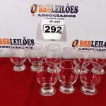 LOTE 292 - 12 TAÇAS PARA ÁGUA. (NO ESTADO) ATENÇÃO! FAZER A VISITAÇÃO ANTES DE ARREMATAR, NÃO SABEMOS SE FUNCIONA. LEILÃO NÃO TEM GARANTIA E NEM DEVOLUÇÃO, SUJEITO A POSSÍVEIS AVARIAS VISÍVEIS/OCULTAS E/OU AUSÊNCIA DE COMPONENTES.